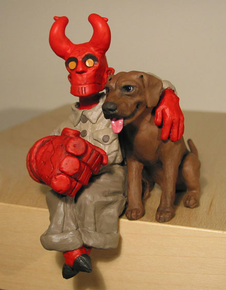 Hellboy age 2 and his dog Mack