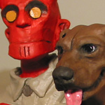 Hellboy age 2 and his dog Mack
